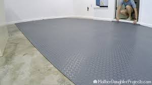 Diy Vinyl Garage Flooring In 2020 Vinyl Garage Flooring Wooden Garage Diy Flooring