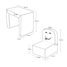 Armchair Cartoon Black And White Emall Life Multifunctional Childrens Armchair Kids Wooden Frame Chair And Table Set With Cartoon Smile Face Todd Wooden Frame Chair Childrens Armchair Armchair