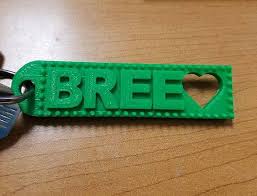 Customizable Keychain 3d Print Printed Keychain By Freyas3dprints 3d Printing Prints Keychain