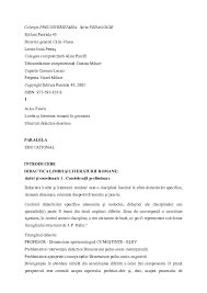 Educație civică pentru clasa a treia. Doc Alina Pamfil Limba Si Literatura Romana In Gimnaziu Structuri Didactice Deschise 1 Simona Hodoroga Academia Edu