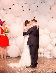 Surprise Carnival Wedding Lisa Evan Part 1 Wedding Reception Backdrop Carnival Wedding Wedding Balloons