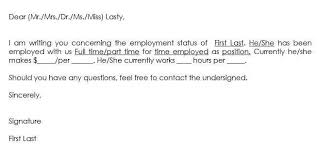 Current employment status (full time, part time) 30 Proof Of Employment Letter Samples Examples How To Write