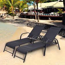Set Of 2 Patio Adjustable Recliner Lounge Chairs Lounge Chair Outdoor Patio Chaise Lounge Patio Lounge Chairs