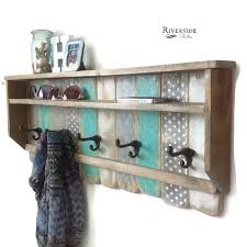 Coat Rack With Shelf Entryway Organizer Towel Rack Key Hooks Etsy Reclaimed Wood Shelves Pallet Coat Racks Rustic Coat Rack