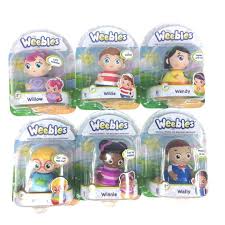 Hasbro Weebles Set of 6 Wobbles Willie Wally Winston Winnie Wendy Willow