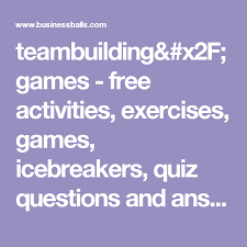 For many people, math is probably their least favorite subject in school. Teambuilding Games Free Activities Exercises Games Icebreakers Quiz Questions And Answers Trivia Que Team Building Games Free Activities Team Building