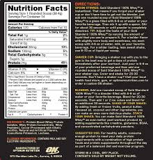 How much protein is in optimum nutrition gold standard whey powder? Optimum Nutrition 100 Whey Gold Standard Bag Www Supplementscanada Com