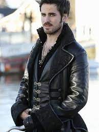 Once Upon A Time Colin O Donoghue Captain Hook Leather Coat The Movie Fashion Colin O Donoghue Cargo Jacket Mens Green Cargo Jacket