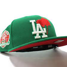 Losangelesdodgers 60th Anniversary 59fifty Fitted Neweracap In Green Reduv Ecapcity Fitted Hats New Era 59fifty New Era Hats