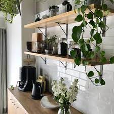 画像に含まれている可能性があるもの 植物 室内 home decor floating shelves decor