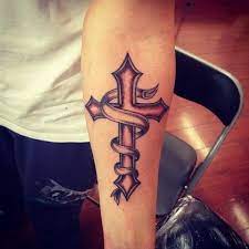 Tribal arm cross tattoo for men. 85 Best Forearm Cross Tattoo Images Design Ideas