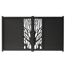 Portail Aluminium Blooma Idaho Noir 9017 350 X H 176 Cm Castorama Portail Aluminium Portail Castorama