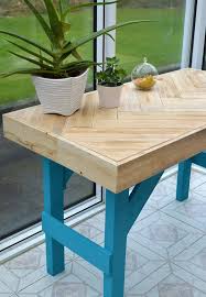 Recycling wooden pallets into pallet furniture and pallet garden projects has become very popular with people across the globe. Diy Wooden Table Made With Pallet Wood Lovely Greens