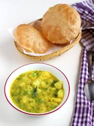 Poori Bhaji Gravy Breakfast Indian Vegetarian Dishes Recipes Indian Cooking
