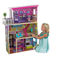 Kidkraft Wooden Super Model Dollhouse With 11 Accessories Included Walmart Com Barbie Dream House Wooden Dollhouse Kidkraft Dollhouse