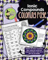 An ionic compound is stable because of the electrostatic attraction between its positive and negative ions. Chemical Bonding Coloring Page