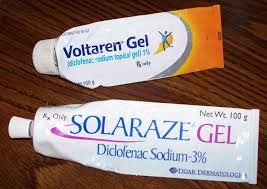 The 3% gel (solaraze) for actinic keratosis is still a prescription medicine. Solaraze Vs Voltaren Itis