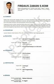 Contoh daftar riwayat hidup bahasa inggris. Pin By Sulih Murini On Cv Curriculum Vitae Student Resume Template Resume