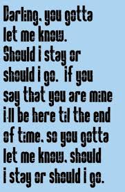 Should I Stay Or Should I Go Song Lyrics Music Lyrics Songs