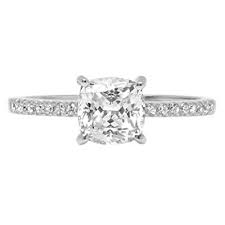 Amazon Com 1 6ct Brilliant Cushion Cut Solitaire With