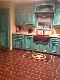 Additionally, white colored different colors on. Distressed Turquoise Cabinets Rustic Kitchen Cabinets Turquoise Cabinets Home Decor