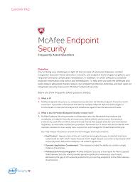 Mcafee Endpoint Security Faq Manualzz Com