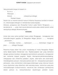 Jalan demak jaya nomor 18 surabaya, kelurahan tembok dukuh, kecamatan demak, kota contoh surat kuasa (penggugat. Contoh Surat Kuasa Khusus Istimewa Download Suratresmi Com