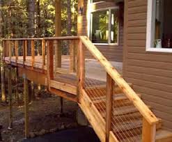 Spiral stairs are allowed at decks . Wire Rope Cable Railings