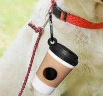 SLSON Coffee Cup Dog Poop Bag Dispenser 2-Pack - Funny Pet Waste Bag Holder  For Leash