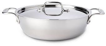 All Clad Stainless Steel 3 Quart Cassoulet With Lid Kitchen Cookware Sets Cassoulet Cookware Set Stainless Steel