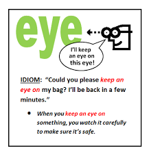 Keep An Eye On Something Or Someone English Idioms Teaching Idioms Idioms