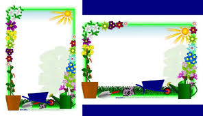 Plant Growing A4 Page Borders Sb2262 Clip Art Borders Page Borders Flower Border Clipart
