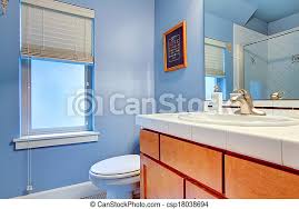 33 cool brown and blue living room designs. Cozy Light Blue Bathroom Light Blue Bathroom With Brown Wood Cabinets And Window Canstock