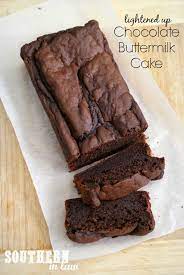 Recipe Lightened Up Chocolate Buttermilk Cake Buttermilk Chocolate Cake Desserts Low Sugar Desserts