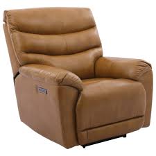 Simeon Collection Duke Leather Power Recliner In Butterscotch Nebraska Furniture Mart Power Recliners Leather Reclining Sofa Recliner