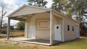 24x50 Combo Utility Building Enclosed And Open Combo Building Metal Building Prices Utility Buildings Building A Shed