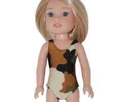 Dress Doll Clothes for 14.5" Wellie Wishers or Ruby Red Glitter Girls  Melissa & Doug Handmade Orange Flower Tkct1374 READY TO SHIP