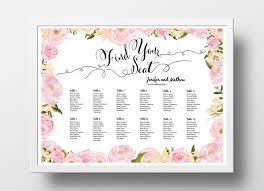 wedding seating chart poster template free seating chart