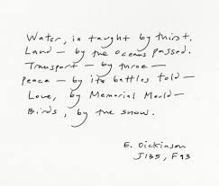 Sandra Lim On Emily Dickinson S Water Is Taught By Thirst Poetry Daily