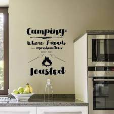 We want to help you with your rv camper wall decorations! Camping Grille Decalque Mur Art Mural Cabine Decor De Etsy Rv Decals Cabin Wall Art Camper Decor