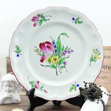Assiette Francaise Assiette Luneville Fleurs Assiette A Etsy Dinnerware Decorative Plates Tableware