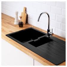 Hallviken 1 5 Bowl Insert Sink With Drainer Black Quartz Composite Ikea Kitchen Mutfak Lavabo Modelleri Ikea Mutfak Siyah Evye