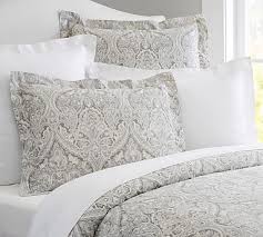 Mackenna Paisley Percale Duvet Cover Shams Blue Farmhouse Bedding Sets Duvet Bedding Duvet Covers