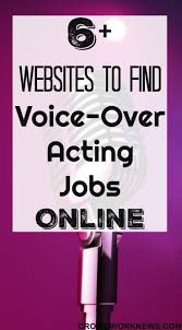 6 Authentic Websites For Online Voice Acting Jobs Work From Home Jobs Online Jobs From Home Online Jobs