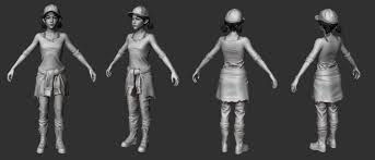 These Are Renders Of The Zbrush Sculpt I Did Of Clementine For Telltale 39 S New Walking Dead Ser Walking Dead Series The Walking Dead Clementine Walking Dead