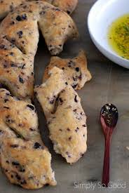 Kalamata Olive And Rosemary Fougasse With Fresh Herb And Pepper Dipping Oil Recipe Herb Toppings Stuffed Peppers Bread Recipes Homemade