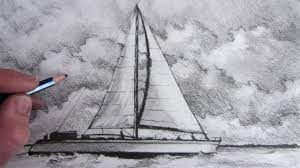 How To Draw A Boat: Sailing Boat - Youtube