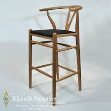 Kursi Bar Wishbone Kayu Jati Solid Di 2020 Kursi Bar Counter Stool Kursi