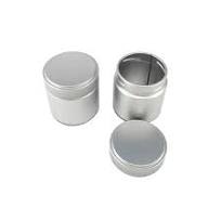 Wholesale Small Silver Screw Top Empty 30G Matcha Tea Storage Tinplate Box  Food Safe Tin Can