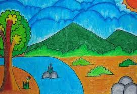 Berikut informasi sepenuhnya tentang contoh gambar pemandangan alam yang indah dan mudah digambar. 27 Lukisan Pemandangan Laut Yang Mudah 17 Contoh Gambar Pemandangan Alam Gunung Pantai Luat Download Cara Menggambar Pemand Pemandangan Seni Krayon Gambar